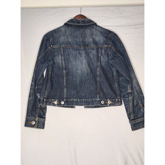 Ann Taylor Petite Jean Jacket Size Small Dark‎ Washed Denim - Picture 2 of 6